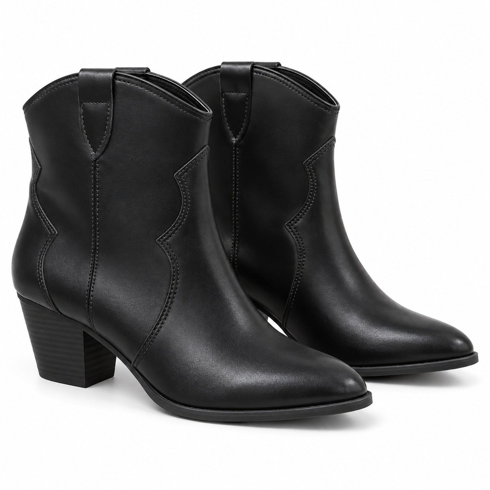 Gap Western Boot True Black Ankle Cowboy Boots 514038-00 Size 11 NEW